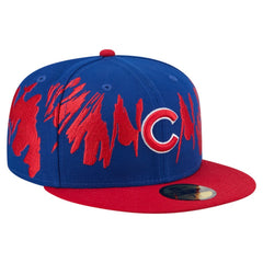 Royal/Red Chicago Cubs New Era Retro Pattern 59FIFTY Fitted Hat
