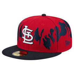 Red/Navy St. Louis Cardinals New Era Retro Pattern 59FIFTY Fitted Hat