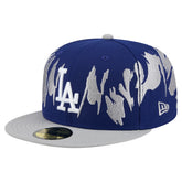Navy/Gray Los Angeles Dodgers New Era Retro Pattern 59FIFTY Fitted Hat