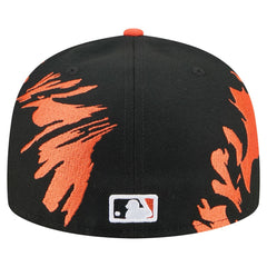 Black/Orange Baltimore Orioles New Era Retro Pattern 59FIFTY Fitted Hat