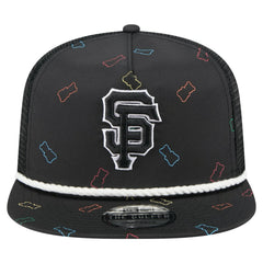 Black San Francisco Giants New Era Gummy Golfer Trucker Adjustable Hat