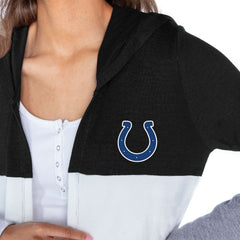 Gameday Couture Women's Tri-Blend Color Block Lightweight Cardigan Hoodie - Indianapolis Colts Hoodies