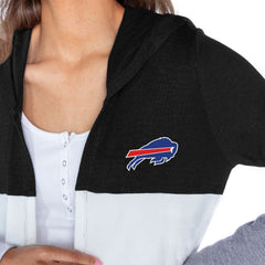 Gameday Couture Women's Tri-Blend Color Block Lightweight Cardigan Hoodie - Buffalo Bills Hoodies