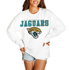 Gameday Couture Women's Big Goals Oversized Long Sleeve T-Shirt - Jacksonville Jaguars T-shirts