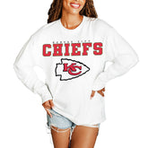 Gameday Couture Women's Big Goals Oversized Long Sleeve T-Shirt - Kansas City Chiefs T-shirts