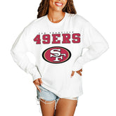 Gameday Couture Women's Big Goals Oversized Long Sleeve T-Shirt - San Francisco 49ers T-shirts