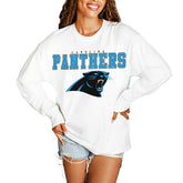 Gameday Couture Women's Big Goals Oversized Long Sleeve T-Shirt - Carolina Panthers T-shirts