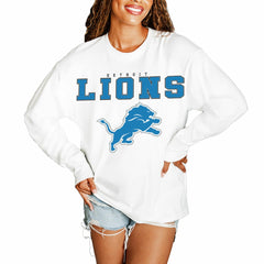 Gameday Couture Women's Big Goals Oversized Long Sleeve T-Shirt - Detroit Lions T-shirts