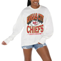 Gameday Couture Women's Time Out Oversized Long Sleeve T-Shirt - Kansas City Chiefs T-shirts