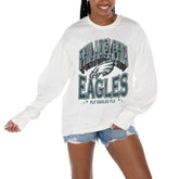 Gameday Couture Women's Time Out Oversized Long Sleeve T-Shirt - Philadelphia Eagles T-shirts