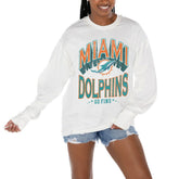 Gameday Couture Women's Time Out Oversized Long Sleeve T-Shirt - Miami Dolphins T-shirts