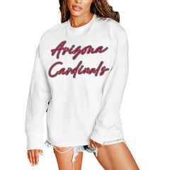Gameday Couture Women's Classic Comeback Oversized Long Sleeve T-Shirt - Arizona Cardinals T-shirts
