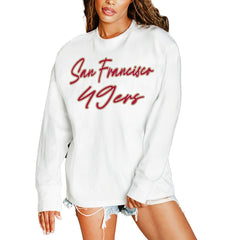 Gameday Couture Women's Classic Comeback Oversized Long Sleeve T-Shirt - San Francisco 49ers T-shirts