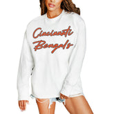 Gameday Couture Women's Classic Comeback Oversized Long Sleeve T-Shirt - Cincinnati Bengals T-shirts