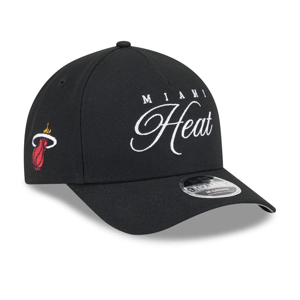 New Era Miami Heat 2025 NBA Draft M-Crown A-Frame 9FORTY Adjustable Hat
