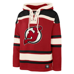 NHL Jack Hughes New Jersey Devils '47 Big & Tall Lace-up Pullover Hoodie