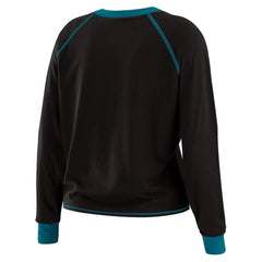 WEAR by Erin Andrews Women's Plus Size Tie-Front Long Sleeve Top - Jacksonville Jaguars Tops