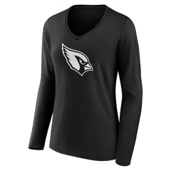 Women's Personalized Name & Number Monochrome Long Sleeve V-Neck T-Shirt - Arizona Cardinals T-shirts