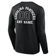 Personalized Name & Number Monochrome Long Sleeve T-Shirt - Carolina Panthers T-shirts
