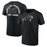 Personalized Name & Number Monochrome T-Shirt - Carolina Panthers T-shirts