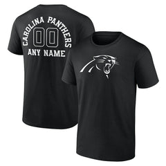 Personalized Name & Number Monochrome T-Shirt - Carolina Panthers T-shirts