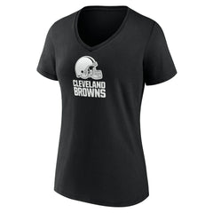 Women's Personalized Name & Number Monochrome V-Neck T-Shirt - Cleveland Browns T-shirts