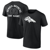 Personalized Name & Number Monochrome T-Shirt - Denver Broncos T-shirts
