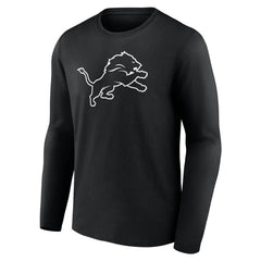 Personalized Name & Number Monochrome Long Sleeve T-Shirt - Detroit Lions T-shirts