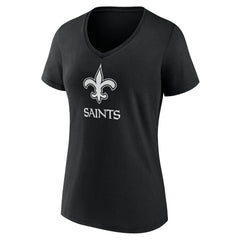 Women's Personalized Name & Number Monochrome V-Neck T-Shirt - New Orleans Saints T-shirts