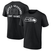 Personalized Name & Number Monochrome T-Shirt - Seattle Seahawks T-shirts