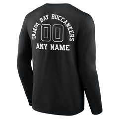Personalized Name & Number Monochrome Long Sleeve T-Shirt - Tampa Bay Buccaneers T-shirts