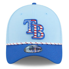 Light Blue/Blue Tampa Bay Rays New Era 2025 Fourth of July 39THIRTY Flex Hat