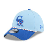 Light Blue/Blue Colorado Rockies New Era 2025 Fourth of July 39THIRTY Flex Hat