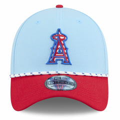 Light Blue/Red Los Angeles Angels New Era 2025 Fourth of July 39THIRTY Flex Hat