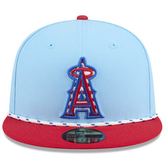 Light Blue/Red Los Angeles Angels New Era 2025 Fourth of July 59FIFTY Fitted Hat