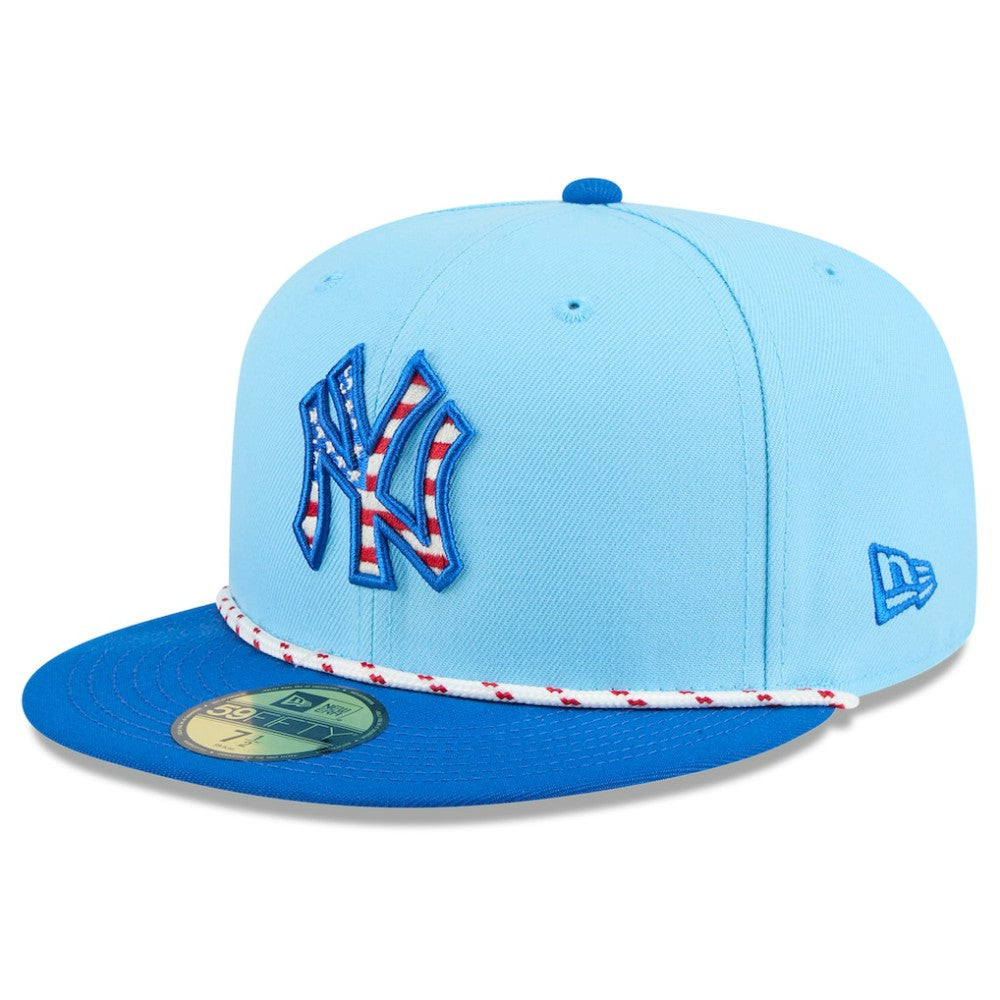 Light Blue/Blue New York Yankees New Era 2025 Fourth of July 59FIFTY Fitted Hat
