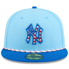 Light Blue/Blue New York Yankees New Era 2025 Fourth of July 59FIFTY Fitted Hat