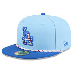 Light Blue/Royal Los Angeles Dodgers New Era 2025 Fourth of July 59FIFTY Fitted Hat