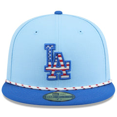 Light Blue/Royal Los Angeles Dodgers New Era 2025 Fourth of July 59FIFTY Fitted Hat