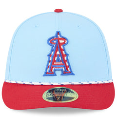 Light Blue/Red Los Angeles Angels New Era 2025 Fourth of July Low Profile 59FIFTY Fitted Hat