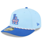 Light Blue/Royal Los Angeles Dodgers New Era 2025 Fourth of July Low Profile 59FIFTY Fitted Hat