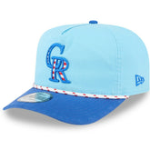 Light Blue/Blue Colorado Rockies New Era 2025 Fourth of July Golfer Snapback Hat