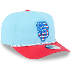 Light Blue/Red San Francisco Giants New Era 2025 Fourth of July Golfer Snapback Hat
