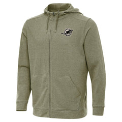Antigua Effortless Full-Zip Hoodie Jacket - Miami Dolphins Hoodies