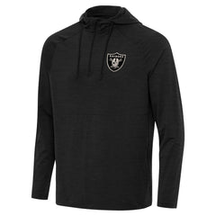 Antigua Spikes Raglan Quarter-Zip Hoodie - Las Vegas Raiders Hoodies