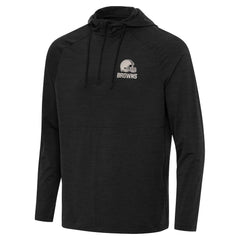 Antigua Spikes Raglan Quarter-Zip Hoodie - Cleveland Browns Hoodies