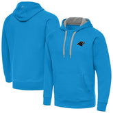 Antigua Brushed Carbon Victory Pullover Hoodie - Carolina Panthers Hoodies