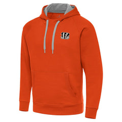 Antigua Brushed Carbon Victory Pullover Hoodie - Cincinnati Bengals Hoodies