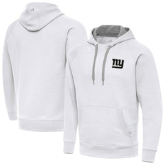 Antigua Brushed Carbon Victory Pullover Hoodie - New York Giants Hoodies