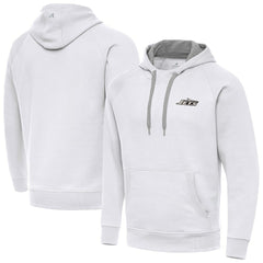 Antigua Brushed Carbon Victory Pullover Hoodie - New York Jets Hoodies